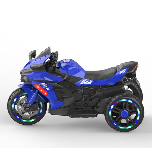 12V Motorcycles for Kids Kids Motorcycle with Bluetooth Ride on Motorcycle for Child (Blue)