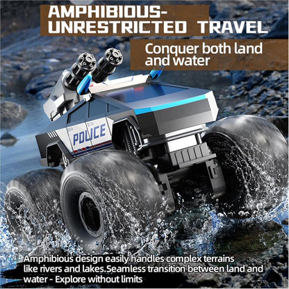 HNH 1:16 Waterproof Monster Truck, Amphibious RC Cars 4WD Remote Control Car Trucks, All Terrain Off-Road Pickup Cybertruck Toy for 6-15 Year Old Boys Girls Kids Gifts