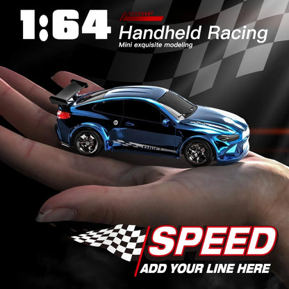ZOGYMOZ 1:64 Scale RC Drift Car, 2.4GHz Mini 4WD High Speed Remote Control Cars,Toys for boys, Blue