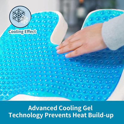 ELTPOWER Memory Foam Seat Cushion Cooling Gel Butt Pillow Car Seat Cushion Butt Pillow for Tailbone Pain Relief Chair Cushion Black