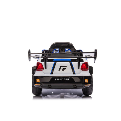 12V Kids Ride on Car Kids Electric Vehicle Toy, Battery Powered Toy Car w/Remote Control, 2 Speed, Bluetooth, LED Light, Ride On Race Toy, Blue