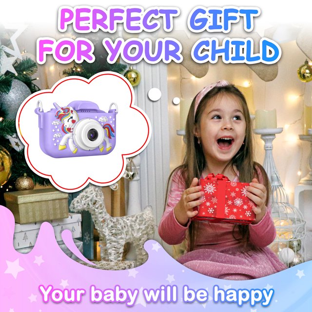 HNH Camera for Kids with Three Games,Toddler Camera with 64GB, Kids Toys for Girls