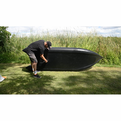 Cheelom 2 Person Inflatable Kayak Fishing PVC Inflatable Boat Rescue Rubber Rowing Boat with Pump Aluminum Alloy Seat Paddle Inflatable Mat Repair Kit Fin
