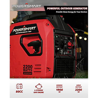 ELTPOWER Portable Generator 2200 Watts Inverter Generator Gas Powered Super Quiet for Outdoor Camping Home Use