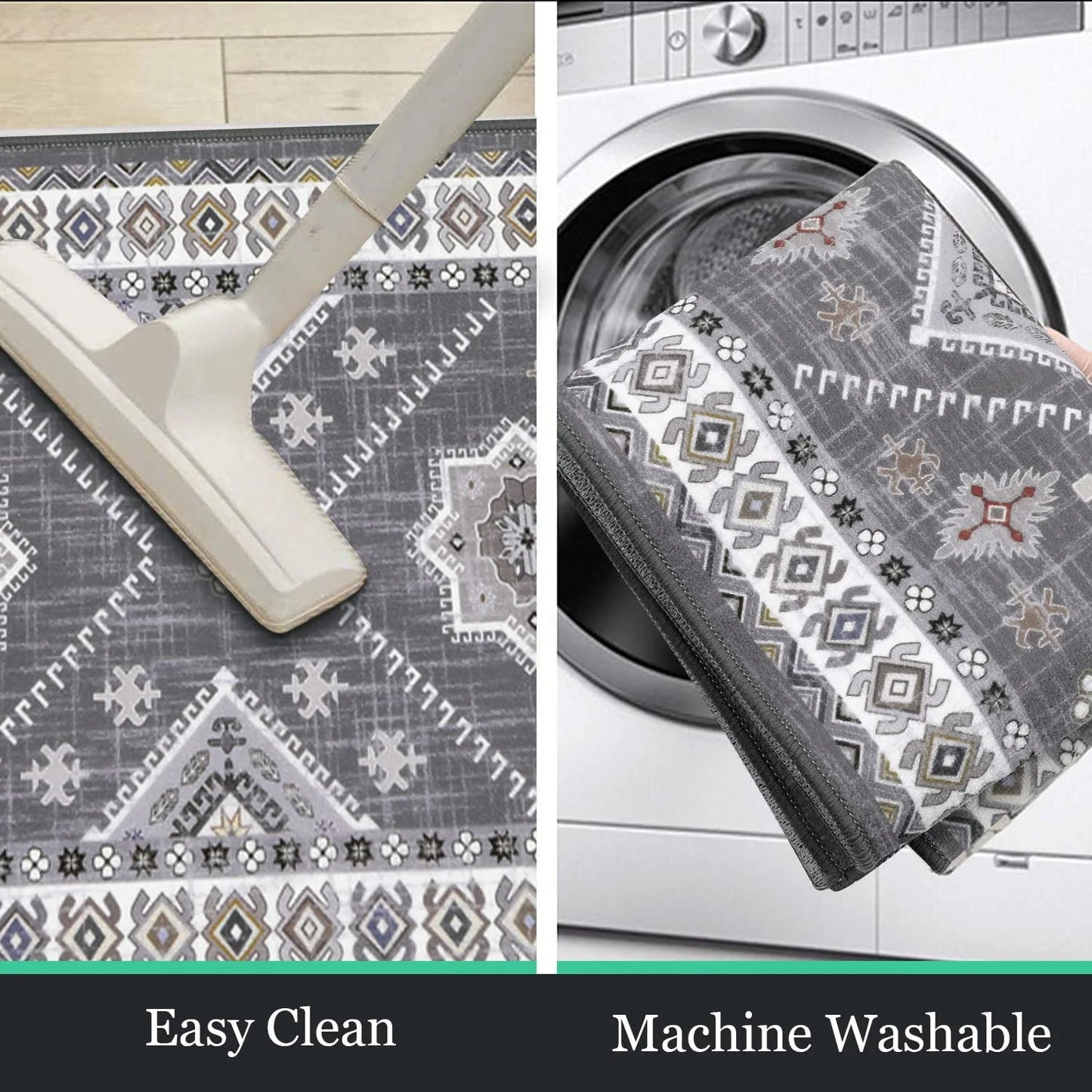 TECHVIDA Boho Kitchen Rug Sets 3 Piece with Runner Non Slip Kitchen Rugs and Mats Washable Kitchen Mats for Floor Thick Kitchen Floor Mat Carpet Runner Rugs for Hallway Laundry Holiday Decor