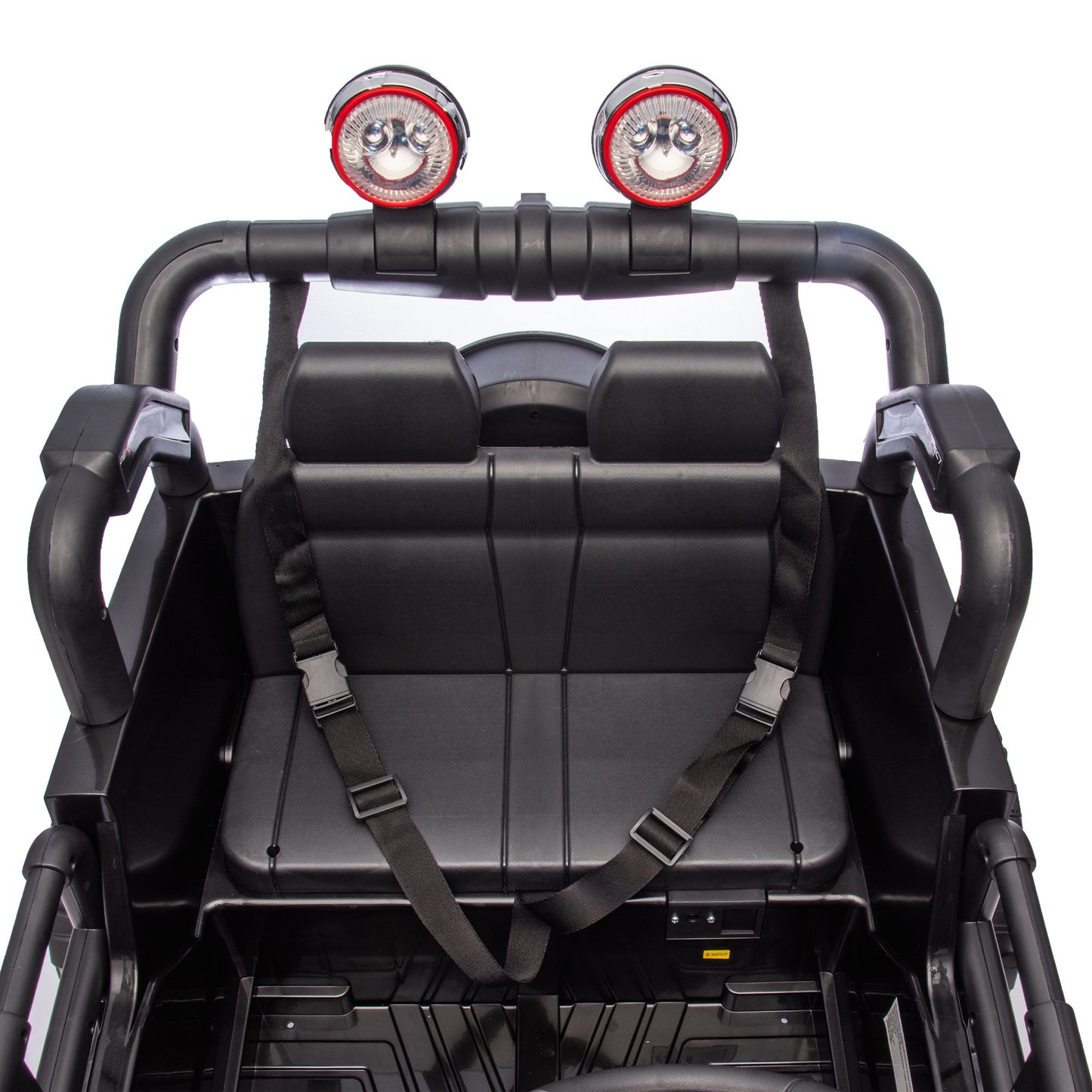 2-Seater Ride On Truck for Kids Ages 3+, 24V7AH Children's Electric Car W/Parental Remote Control, Bluetooth Music, LED Lights, 4Mph, Black