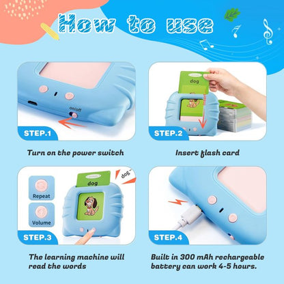 HNH Talking Flash Cards for Kids, Toddler Learing Toys for 2 3 4 5 Year Old Boys and Girls,Preschool Montessori Kids Toy for Birthday Gifts