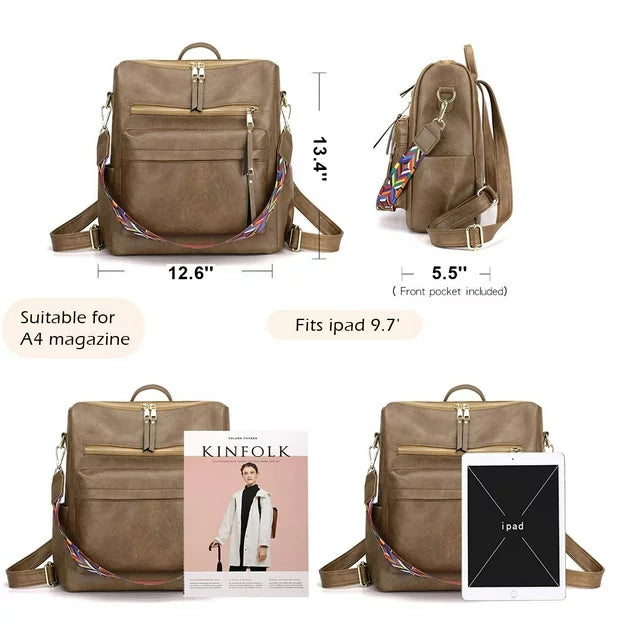 YOMYM Women's Fashion Backpack Purse Multipurpose Design Convertible Satchel Handbags Shoulder Bag Travel bag