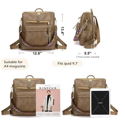 YOMYM Women's Fashion Backpack Purse Multipurpose Design Convertible Satchel Handbags Shoulder Bag Travel bag