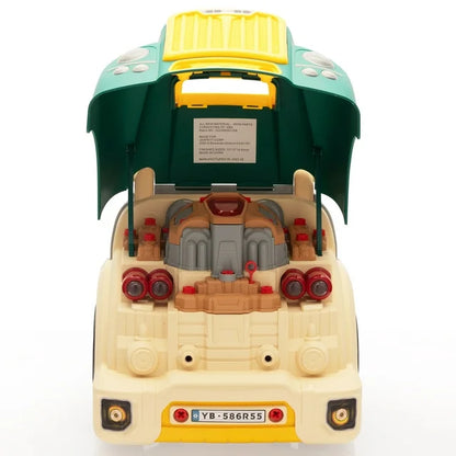 Werseon Kids Pretend Toy Set for 2-6 Years Old, 61 Pcs Educational Car Playset for Kids Gift, Green