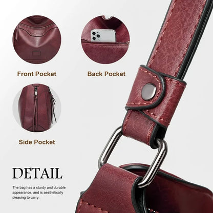 HONGLONG Women Handbag, Fashion PU Leather Tote Shoulder Bag Handbag,Set Zipper Work Tote,Coffee