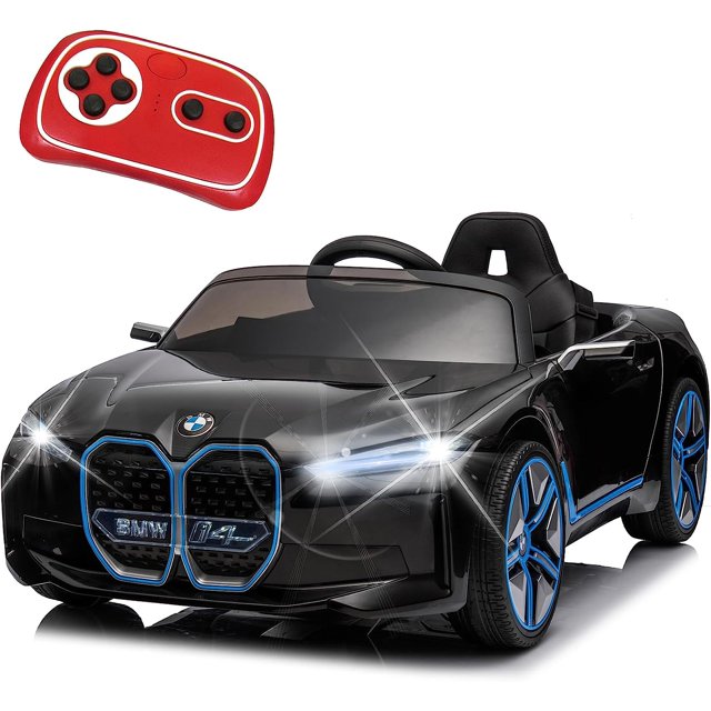 WUBEN Licensed BMW 12v Kids Ride on Car Battery Powered with Remote Control, Music Player for Child, Black