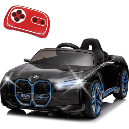 WUBEN Licensed BMW 12v Kids Ride on Car Battery Powered with Remote Control, Music Player for Child, Black