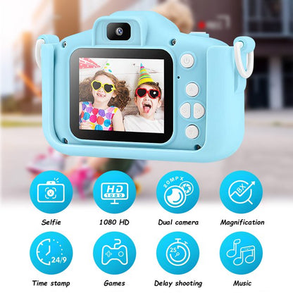 HNH Kids Selfie Camera,1080HD Digital Camera with Three Game,Toy Cameras for Girls Age 3-8 Christmas Birthday Gifts