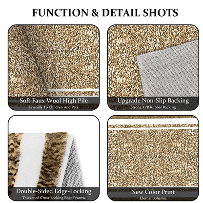 TECHVIDA Bathroom Rugs 3pcs Set,Non-Slip Ultra Soft Bath Rugs,Water Absorbent,Machine Washable,Dark Beige