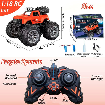 Remote Control Car, 4WD RC Monster Truck for Boys Girls, 70+ Mins Playtime, 2 Batteries,Red