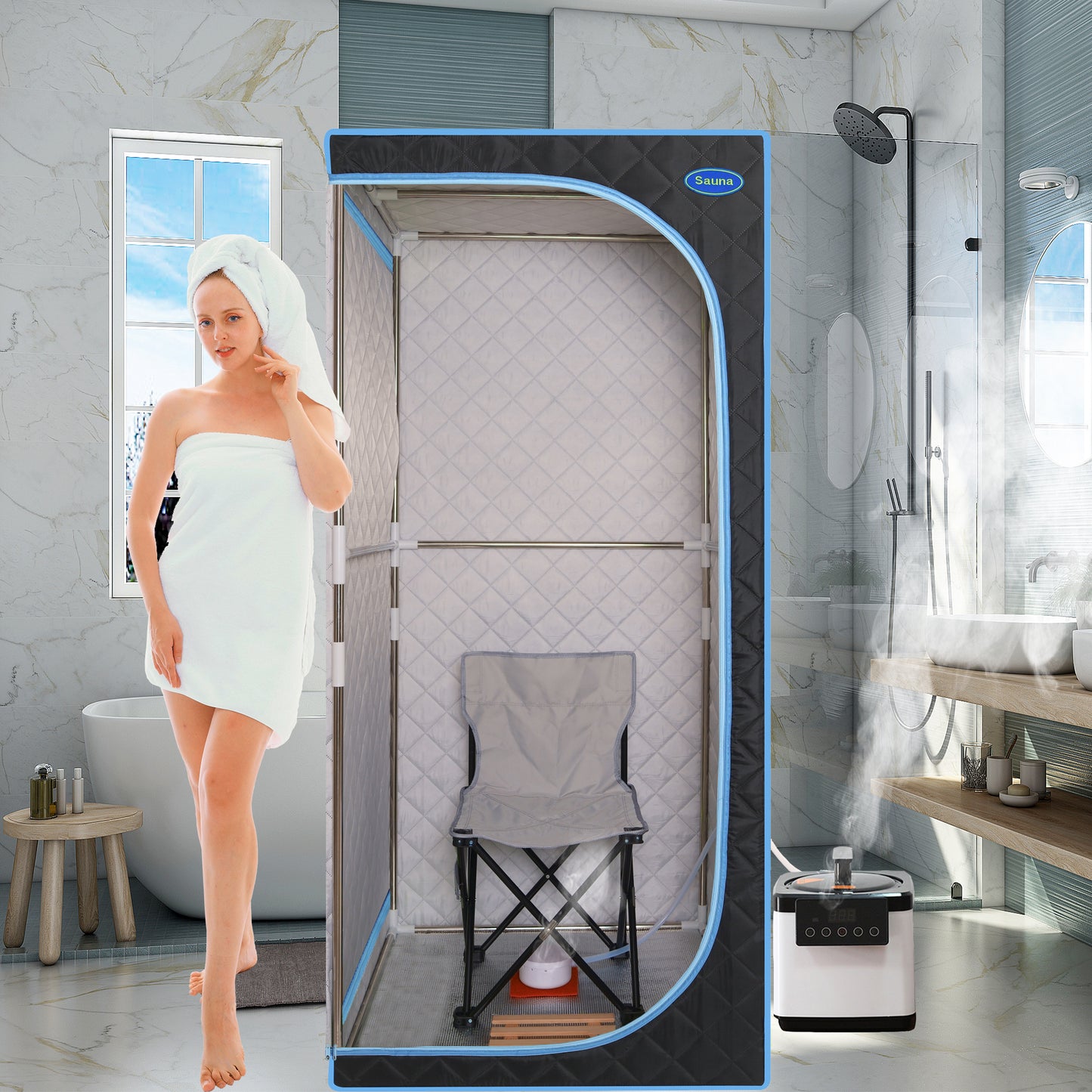 Cheelom Portable Full Size Steam Sauna tent. Spa, Detox ,Therapy and Relaxation at home