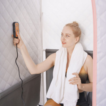 Cheelom Sauna Box，Portable Full Body Steam Sauna Tent Box Walk Sauna grey