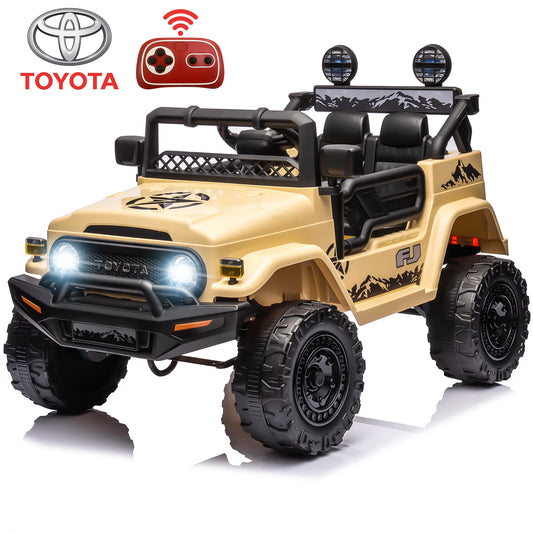 HNH Licensed Toyota FJ 12V Kids Ride On Truck Battery Powered Electric Kids Car Vehicle Toy with Remote Control 3 Speeds