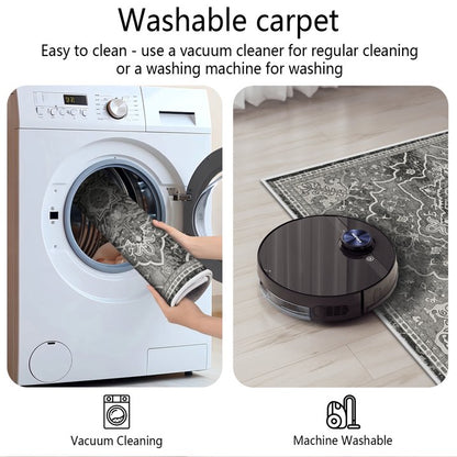 TECHVIDA Kitchen Rugs 3 Piece Set,Kitchen Mats for Floor,Non-Slip Machine Washable, Boho Farmhouse Hallway Doormat for Holiday