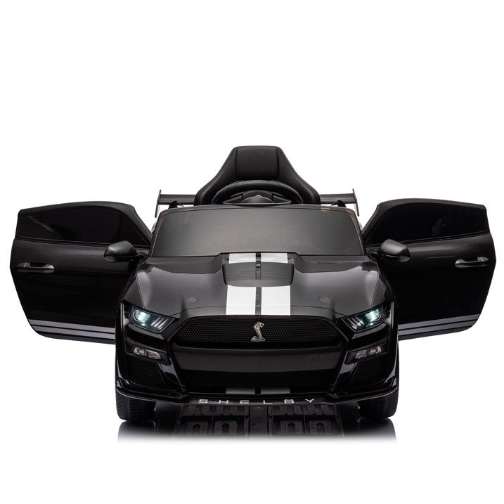 HNH 12V Electric Ride on Car for Kids - Licensed Ford Mustang Shelby GT500 12V 7AH Battery Powered Kids Car with Remote Control for Boys Girls Gift