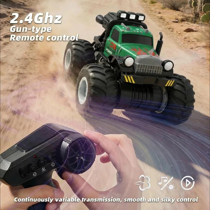 HNH 1:18 RC Car Monster Trucks for Boys, Off Road Remote Control Car, RC Crawler Gift for Kids 6-12 Years-Green