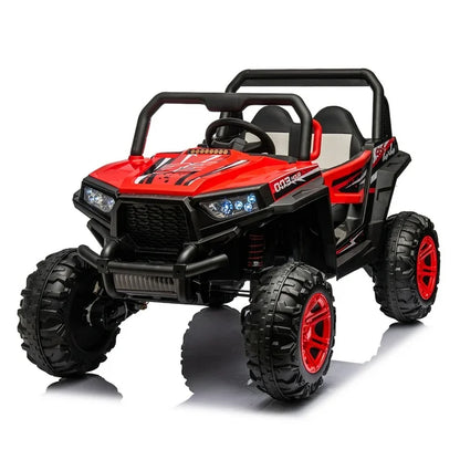 WUBEN 12V Electric Car for Boys Girls, Kids Ride On Truck Car with Parent Remote Control, Ride On UTV Vehicle with Spring Suspension,2 Speeds,Led Lights,Safety Belt,Bluetooth