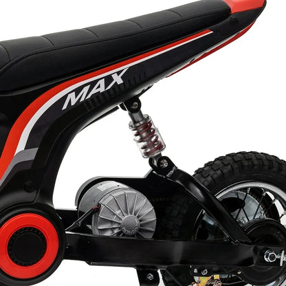 HNH 24v Ride on Motorcycles for Kids 350W Motocross Bike for Boys Age for 6-12, 14Mph, 2 Speeds, Hand-Operated Dual Brakes, Twist Grip Throttle