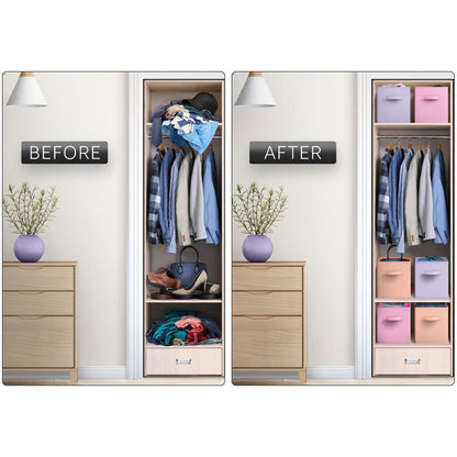 WERSEON 6 Pack Collapsible Cube Storage Bins, 11" Foldable Cube Storage Organizer Bins for Clothes, Closet Organizers and Storage Box