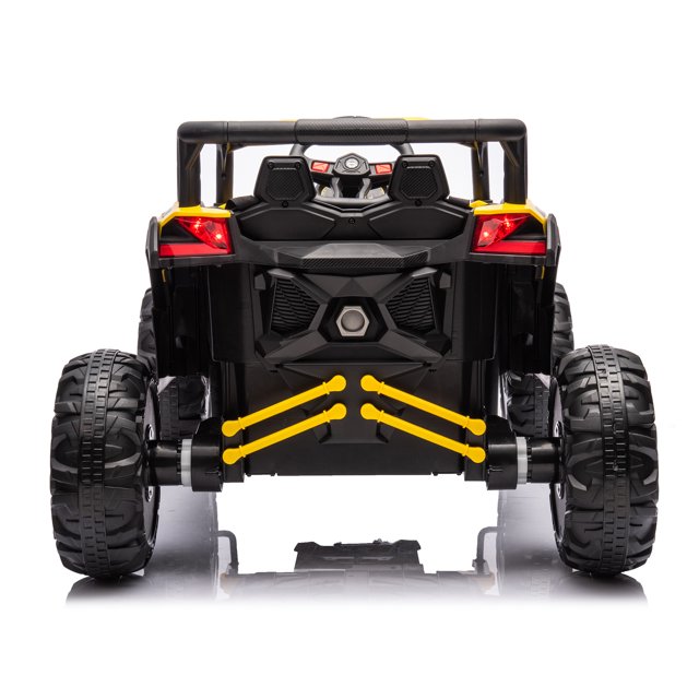 WUBEN 12V Ride on Toys, Battery Powered Electric UTV with Remote Control,Kids Electric Car with 3-Point Safety Harness, Ride on Truck Car for Boys Girls
