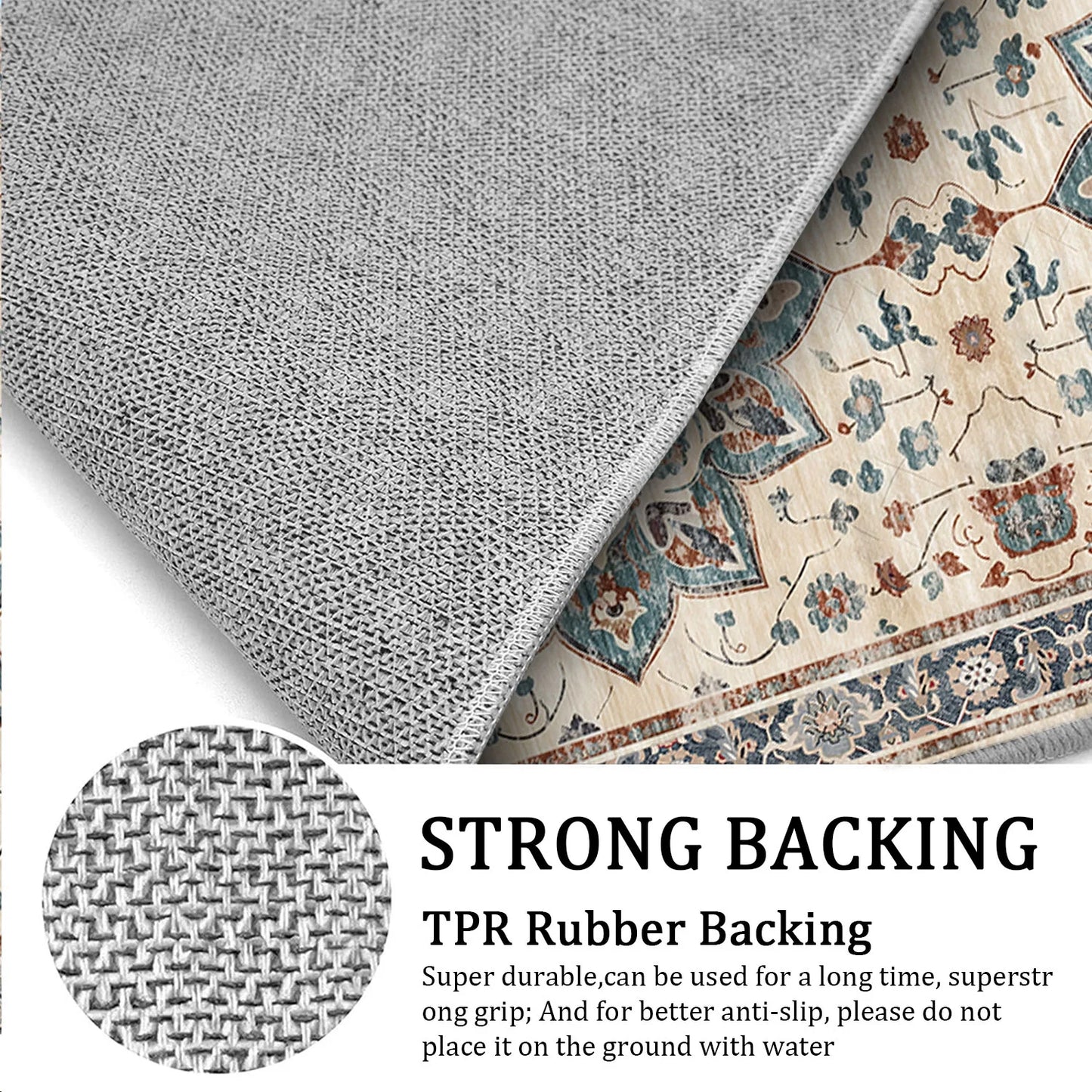 TECHVIDA 2'x6' Hallway Runner Rug Boho,Non Slip Machine Washable Rugs for Hallway Kitchen,Khaki