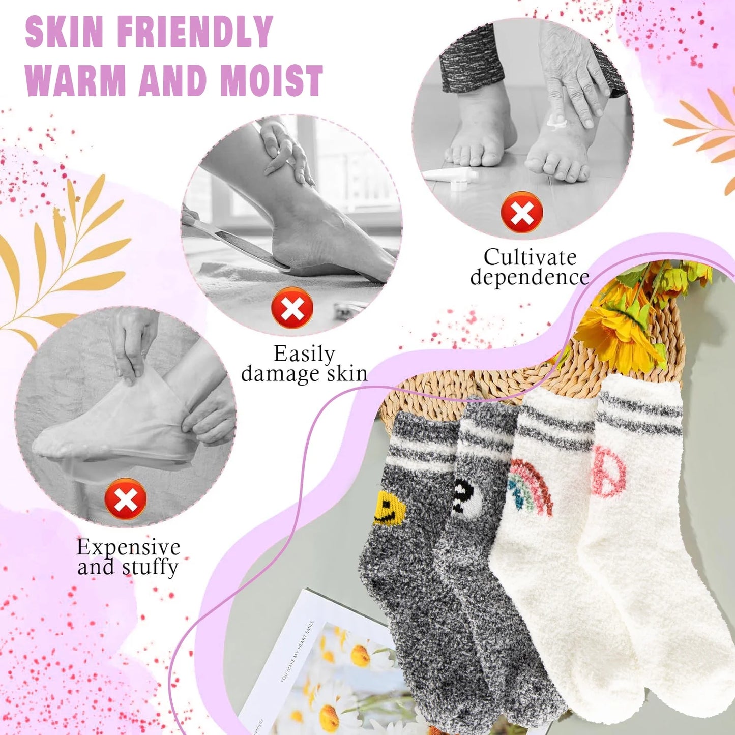 YOMYM Fuzzy Socks for Women Socks Sleep Winter Fluffy Socks