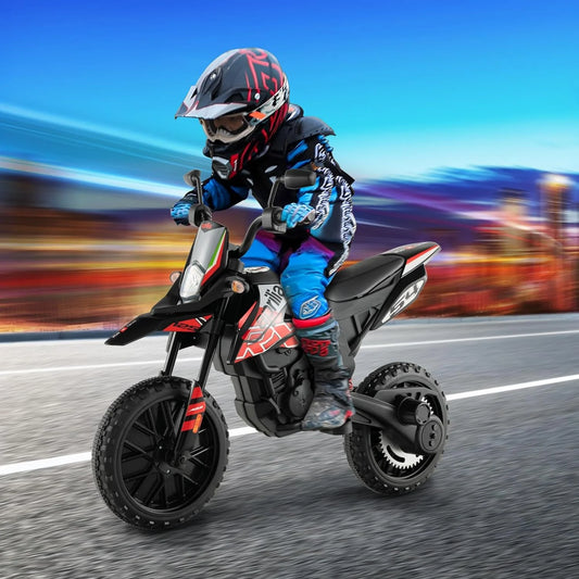 12V Ride Ons for Boys, Mini Electric Child Dirt Bike, Battery Powered Toy Motorcycle, Kids Ride On Motorcycle for Ages 3 Years and Up, Red