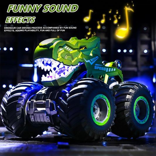 Dinosaur Toys for Kids, Dinosaur Remote Control Cars, 1:16 RC Cars Scale Monster Truck Toys with Spray, Roar Sound & Lights, Dinosaur Toys for 3+ Year Old Boys Girls, Toys Cars