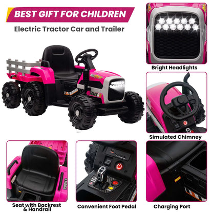 12V Kids Ride on Motorcycle Battery Powered Electric 4 Wheels Motorcycle with Lights