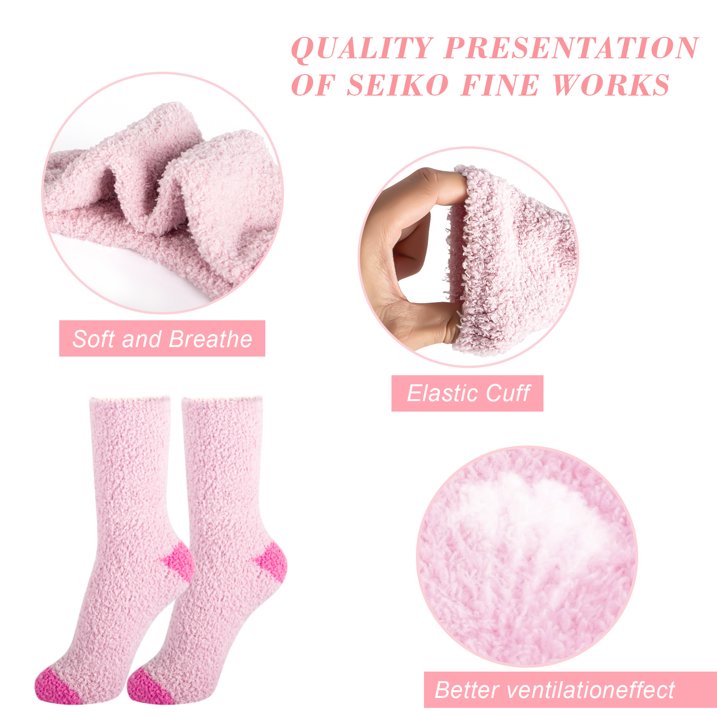 YOMYM Women Fuzzy Socks Fluffy Winter Cabin Slipper Warm Comfy Socks for Girl