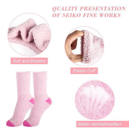 YOMYM Women Fuzzy Socks Fluffy Winter Cabin Slipper Warm Comfy Socks for Girl
