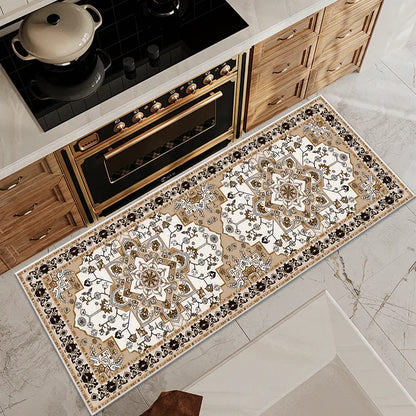 TECHVIDA Kitchen Rug Set 3 Piece,Non Slip Machine Washable Kitchen Mats,Boho Farmhouse Hallway Doormat for Home Decor