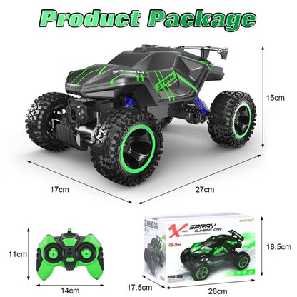 HNH 1:16 High Speed Remote Control Car,off Road RC Monster Vehicle Truck for Child with Spray Function,Plastic