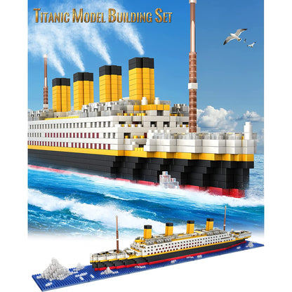 ZOGYMOZ Titanic Micro Mini Building Blocks Set, 1912Pcs Ship Model Building Bricks, 3D Puzzle Sets DIY Educational Toys Gift for Adults and Kids