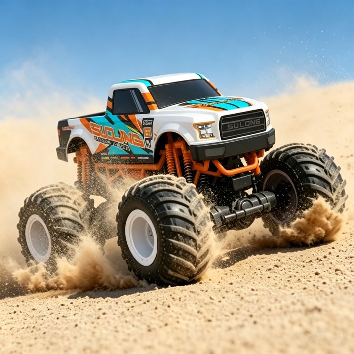 HNH 1:16 Remote Control Car, Off Road RC Monster Truck, 2.4GHz 20 Km/h Fast All Terrain RC Cars for Boys Girls Ages 4-12, Cool Gift Toy for Kids