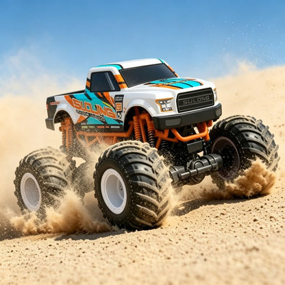 HNH 1:16 Remote Control Car, Off Road RC Monster Truck, 2.4GHz 20 Km/h Fast All Terrain RC Cars for Boys Girls Ages 4-12, Cool Gift Toy for Kids