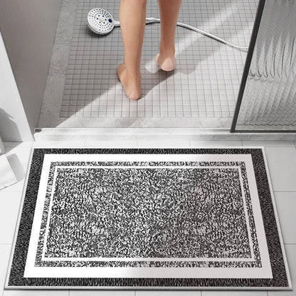 TECHVIDA Bathroom Rugs,Non-Slip Ultra Soft Bath Mat,Soft Absorbent Bathroom Rug and Bath Mat,Machine Washable,(18"x26",Black and White)