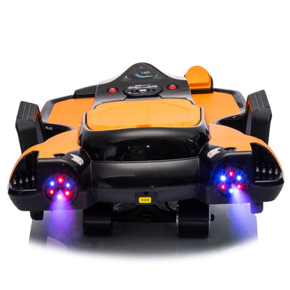 HNH 24V Ride on Toy for Big Kids, Ride on Drift Car with Helmet, Knee Pads,Elbow Pads,Tail light, Spray，6.9 Mph