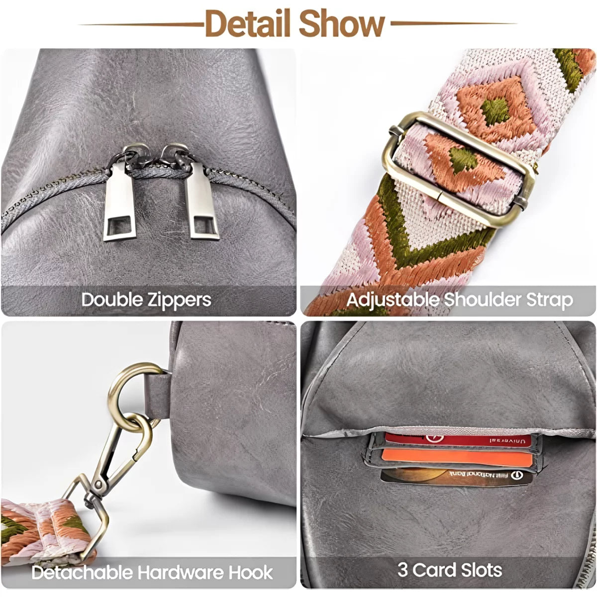 YOMYM Small Sling Bag for Women Leather Crossbody Fanny Packs Chest Bag for Women