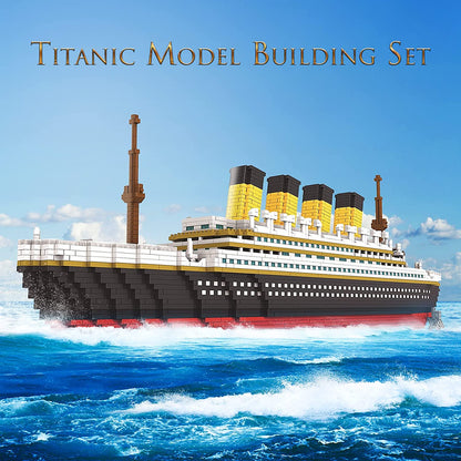 ZOGYMOZ 3800+ PCS Micro Blocks Titanic Model Building Set, Mini Building Bricks Titanic Toy Ship Block, 3D Puzzle Sets DIY Educational Toys Gift for Adults and Kids Age 8+