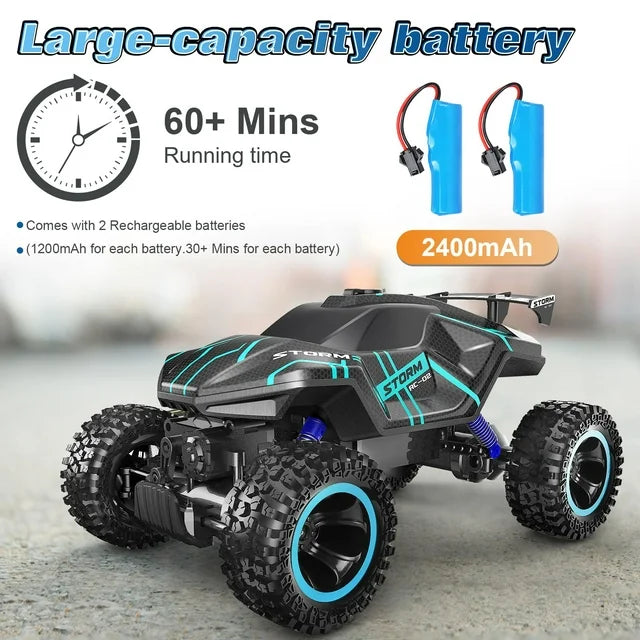 HNH RC Car,1:16 Scale Remote Control Monster Truck with Spray Function, All Terrain off Road RC Monster Vehicle Truck for Child,Plastic