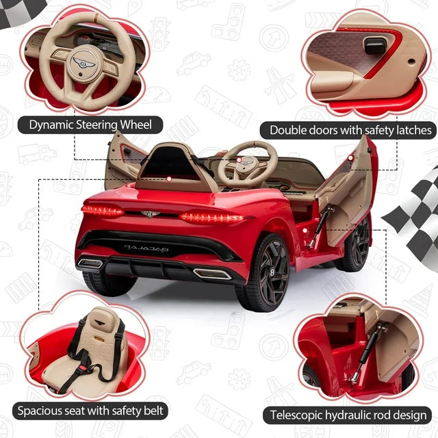 Ride on Coys with Remote Control, Licensed Bentley Mulsanne 12V Ride On Cars for Boys Girls, Battery Powered lectric Ride on Vehicle with Music