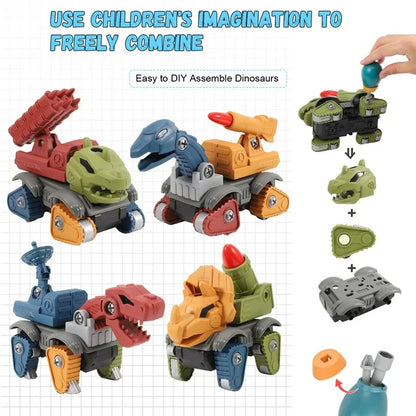 ZOGYMOZ Dinosaur Toys for Kids, 5Pack Take Apart Dinosaur Toys Set with Electric Drill for 3+Year Old Boys and Girls, Learning Building Educational Christmas Birthday Gfits