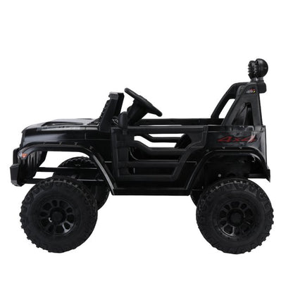 WUBEN 12V Kids Ride on Truck Battery Powered Ride on Toy Car with Remote for Child,Spring Suspension Black